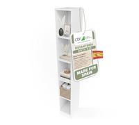 CDF Estantería de oficina R25, color: blanco, para salón, oficina, estudio, moderna, estantería para libros y juguetes, ideal para habitaciones infantiles, adolescentes, adolescentes