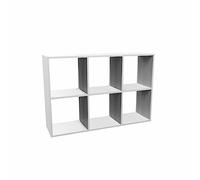 CDF Malax 2 x 3 Estantería Libros, Color: Blanco, Armario, Base para Salón, Oficina y Estudio, Estante para Libros y Juguetes, Ideal para Habitación Infantil, Adolescente, Habitación de Adolescentes