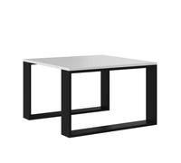 CDF Mesa de centro moderna Mini | Color: blanco y negro | banco moderno para salón, habitación, oficina | Forma: cuadrado, rectángulo | estantería para objetos pequeños, periódicos, revistas o libros