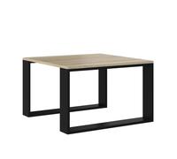 CDF Mesa de centro moderna Mini | Color: roble Sonoma - Negro | Banco moderno para salón, habitación, oficina | Forma: cuadrado, rectángulo | estantería para objetos pequeños, periódicos, revistas o