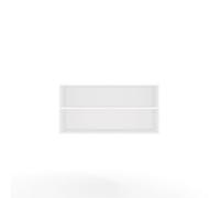 CDF Módulo Superior para Armario de 100 cm, Blanco - Módulo Superior para Armario, Estante Superior con 2 Compartimentos Abiertos, extensión de Armario 100x50x50 cm