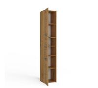 CDF Mueble de baño S33 | Color: antracita - Roble Artisan | Mueble de baño moderno | Área de almacenamiento | Estantes amplios | Puertas | Fácil montaje