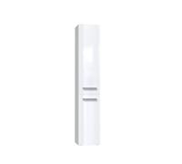 CDF Mueble de Baño Columna Alta Armario Auxiliar Estrecho Salvaspazio con Puertas Largas y 5 Estantes Interiores para Lavandería 31 x 30 x 174 cm - Blanco Brillante