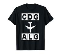 CDG a ALG Ruta de avión París Argel Camiseta