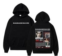 Cditoia Sudadera con Capucha para Mujer Y Hombre con Estampado del Cantante Damiano Merch D-avid Album Tour Informal Oversize De Manga Larga Unisex-Black||x_l