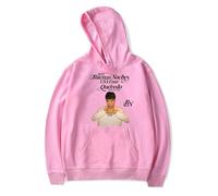 Cditoia Sudadera con Capucha para Mujer Y Hombre Estampada con El Rapero Q-u-evedo Producto Promocional del Álbum Tour Unisex Informal Y Holgada De Manga Larga-Pink||x_s