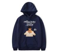 Cditoia Sweat à Capuche pour Femmes et Hommes imprimé Singer Rapper Q-u-evedo Merchandise Album Tour Casual Loose Pullover Long Sleeve Unisex Sweatshirt Tops-Blue||x_s