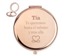 CDIXlmuz Regalo Tia Cumpleaños Regalos para Mi Tia Espejos Compactos Regalos para Tia Regalo Tia Primeriza Navidad San Valentín