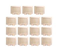 CDIYTOOL 15 marcos de madera sin acabar, marco de madera natural, para regalos de cumpleaños de niños (19 x 14 cm)