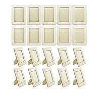 CDIYTOOL 20 marcos de madera sin acabar, marco de madera natural, para regalos de cumpleaños de niños (16,6 x 12,2 cm)