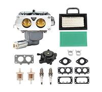 CDIYTOOL 791230 Kit de carburador para Briggs and Stratton 407777 20-25 HP V-Twin Engine, 499804 699709 Kit de ajuste para John Deere MIA10632 LA150 LA145 LA130 L120 cortacésped con filtro de aire
