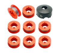 CDIYTOOL Bobina y Línea de Desbrozadora para Bosch, Bobina de Línea Automática para ART 23 26 30 COMBITRIM EASYTRIM Desbrozadora, Cortacésped, 8m, F016800175 (8 Bobinas+1 Tapa)