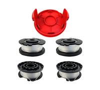 CDIYTOOL Ein-hell GE-CT 18/28 Li carrete de línea de repuesto, carrete de rosca de repuesto para Ein-hell GE-CT 18/28 Li TC cortador de césped, 4,9 m de largo 1,6 mm de diámetro (4 bobinas + 1 tapa)