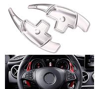 CDIYTOOL Extensión de paleta de volante de aleación de aluminio para clase A B C CLA CLS E G GL GLC GLE GLS Metris S SL SLC Clase (plata)