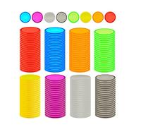 CDIYTOOL Mini anillos de encuadernación, 180 discos de plástico, carpeta de almacenamiento de 1 pulgada para cuadernos de bricolaje, añade páginas adicionales, notas u obras de arte, multicolor