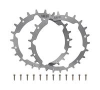 CDIYTOOL Pinchos de Acero Inoxidable para cortacésped robótico Gardena Sileno City, 212 mm con 12 Tornillos, Mejora de la tracción para cortacésped robótico Gardena