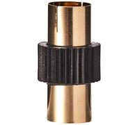CDL Micro Gold - Adaptador de Antena coaxial de TV Hembra a Hembra (F-F), Color Negro