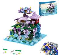 CDLIZW Pabellón de Las Hadas,Pabellón Palacio de la Luna Arquitectura Maqueta,Moon Palace Pavilion Mini Bloques con 1480 PCS,Bloques de Sujeción de Casas,Juego de Construcción Botánico para Adultos