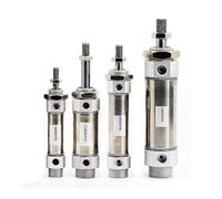 CDM2B CM2B16/20/25/32/40 Series Stainless Steel Magnetic Ring 25-500mm Stroke Double Acting Mini Pneumatic Air Cylinder(Stroke 400mm,Bore 40mm)