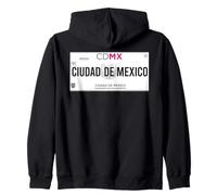 Cdmx Mexico City License Plate Mexicans Souvenir Patriotic Sudadera con Capucha