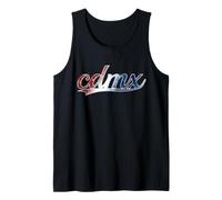 CDMX Mexico City Patriotic Red White Blue USA Art Camiseta sin Mangas