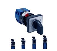 CDPDUGMN LW26-10S Interruptor de Leva Giratorio de 1/2/3/4 Polos, tamaño de instalación de un Solo Orificio, 16mm, selector Principal de conversión 10A, Contacto Plateado(Customize,4P- 16 Terminals)