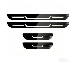 CDQSC 4 Piezas Protectores Umbral Puerta para Lamborghini Sian FKP 37 2019-2022, Acero Inoxidable Listones de Umbral Antideslizantes Accesorios,A