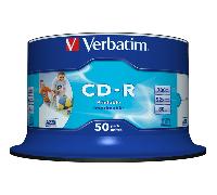 Verbatim CD-R AZO Wide Inkjet Printable no ID 700 MB 52x 50 pieza(s)