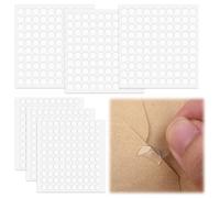 CDRPD 600 Piezas Puntos de Pegamento de Globos,Puntos Adhesivos de Doble Cara Transparentes Redondas,para Bodas,Cumpleaños,Fiestas,Scrapbooking DIY(6mm+10mm)