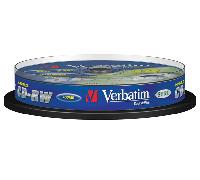 Cd-Rw Verbatim Serl Capacidad 700Mb Velocidad 12X 80 Min Tarrina De 10 Unidades