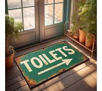 CDSS Alfombra de otoño para exteriores con límite de una persona por baño, alfombra exterior para puerta delantera, alfombra de invierno para exteriores (40 x 60 cm)