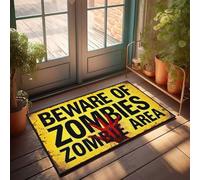 CDSS Alfombrillas para casa Zombie Hunter: The Ultimate Guide, felpudo de bienvenida para el aula, decoración de puerta delantera (65 x 90 cm)