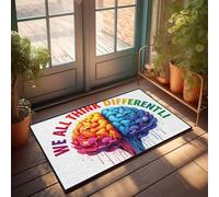 CDSS Decoración de bar para el hogar, cerebro colorido: Felpudo de pensamiento diverso positivo, regalo para decoración del hogar (50 x 80 cm)