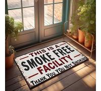 CDSS Divertidos tapetes de bienvenida para puerta delantera, con texto en inglés "No Smoking Allowed", divertido tapete para decoración de patio, bar para hombre, cueva (40 x 60 cm)