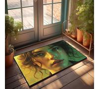 CDSS Doors For House Golden Tears: A Mysterious Portrait Felpudo para casa de campo, cocina, piscina, 65 x 90 cm