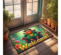CDSS Felpudo con texto en inglés "Welcome To The Land of Leprechauns", para exteriores (50 x 80 cm)