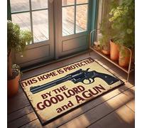 CDSS Felpudo de seguridad para el hogar con texto en inglés "Friends" (50 x 80 cm)
