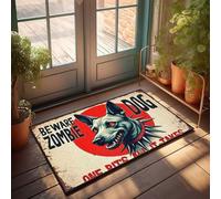 CDSS Felpudo decorativo para el hogar Beware: perro zombi - One Bite'S All It Takes, felpudo positivo, regalo para decoración del hogar (50 x 80 cm)