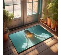 CDSS Felpudos de otoño para entrada al aire libre, hogar, serenidad bajo el agua: una visión a la luz de las velas, felpudo para puerta interior para entrada pequeña (65 x 90 cm)