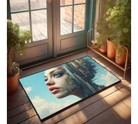 CDSS Funny Room Decor Urban Dreams: A Woman'S Vision Of The Future - Felpudo para porche, decoración de porche al aire libre con texto divertido (40 x 60 cm)