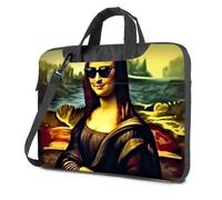 CDSS Mochila de viaje para laptop, moderna Twist On Mona Lisa: gafas de sol y naturaleza, bolsa para laptop, mochila de viaje para laptop, Color, 26x36cm
