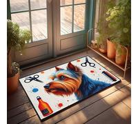CDSS Tapete de bienvenida personalizado para el cuidado del perro, herramientas y accesorios, felpudo decorativo para la cocina Welcome-Ish (65 x 90 cm)