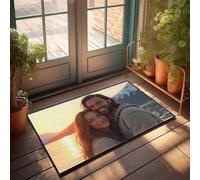 CDSS Tapete de cocina de estilo rústico con puesta de sol y romance junto al lago, decoración de habitación para hombres para entrada exterior (65 x 90 cm)