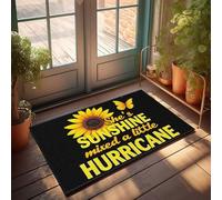 CDSS Tapete liso para exteriores, diseño de sol y huracán: una mezcla única, divertido tapete de baño para decoración de dormitorio (40 x 60 cm)