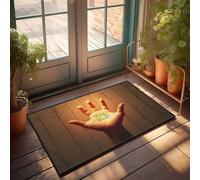 CDSS Tapete para zapatos por puerta Take My Hand: A Gentle Invitation Felpudo para piscina, divertido felpudo para exteriores (40 x 60 cm)