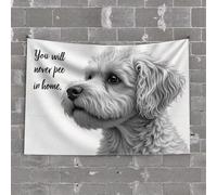 CDSS Tapiz estético Never Pee In Home: A Dog'S Promise Tapiz decorativo para habitación de niños (100 x 150 cm)