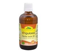 cdVet Productos Naturales Singulares Sacha Inchi Aceite 100 ml - Perro, Gato - Complemento alimenticio - Alta digestibilidad - Rico en Vitamina A+E - Omega 3, Omega 6, Omega 9 ácidos grasos - 100%