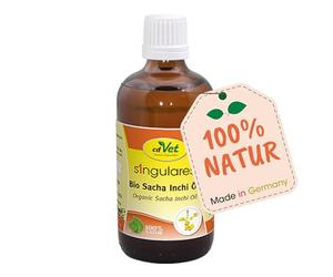 cdVet Productos Naturales Singulares Sacha Inchi Aceite 100 ml - Perro, Gato - Complemento alimenticio - Alta digestibilidad - Rico en Vitamina E - Omega 3, Omega 6, Omega 9 ácidos grasos - 100%