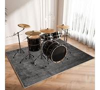 CDVR Alfombra Bateria Alfombras Acusticas Electronica Alfombra para Bateria Acustica Alfombras De Batería Acústico Tapete de Tambor Alfombrillas Insonorizada Antideslizantes 140 x 100 cm - Espesar