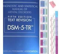 CDXHOME Pestañas de índice mejoradas para DSM-5-TR 2022, 94 pestañas impresas DSM-V-TR, 100 pestañas en total, con guía de alineación y hoja de descripción de trastornos, laminadas, fáciles de